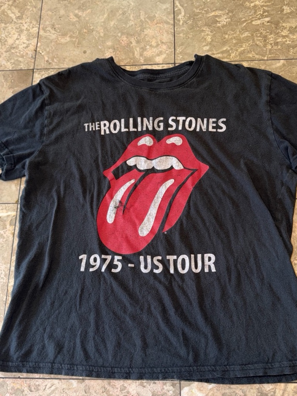 The Rolling Stones Kids' Black 1975 US Tour Graphic Tee